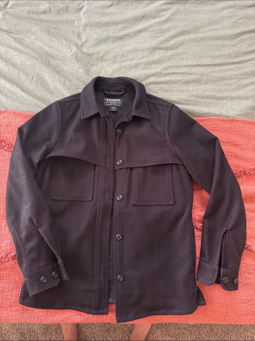 Filson Black Wool Field Jacket